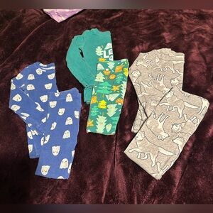 3 long sleeve old navy/carters pajama sets size 5t